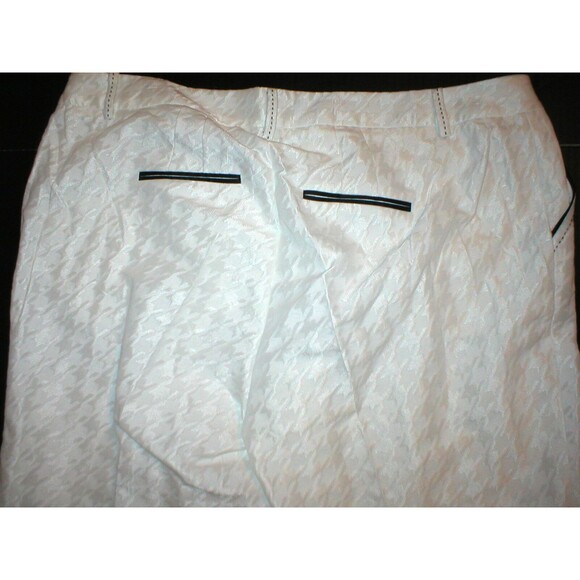 NWT $168 MYNT 1792 Womens Plus White Pants Office 24W Houndstooth 24 W Tall - Picture 3 of 9